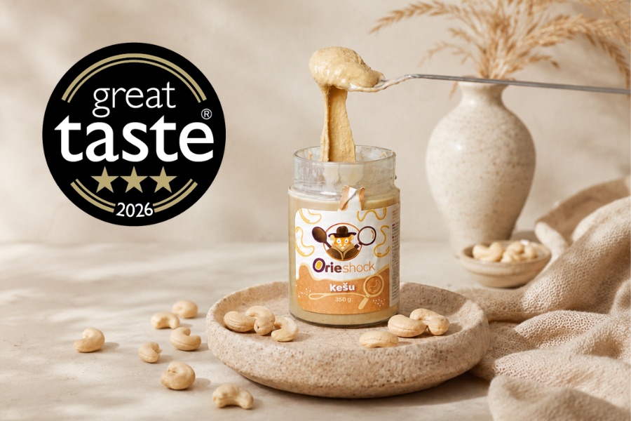 Orieshock 100% kešu krém získal tri hviezdičky Great Taste 2026